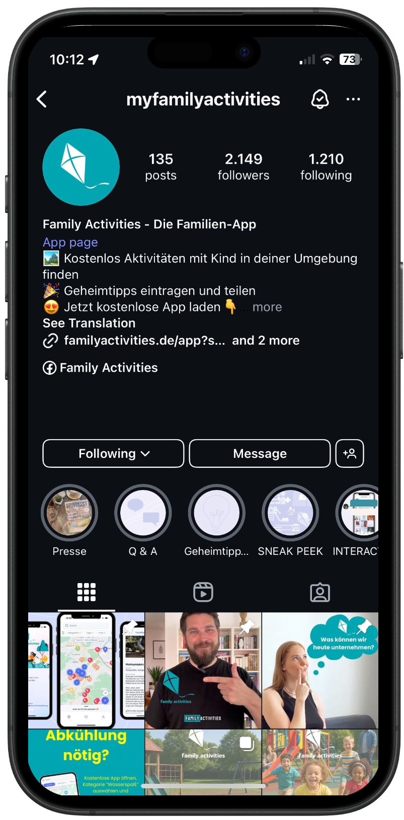 Family Activities Instagram Feed